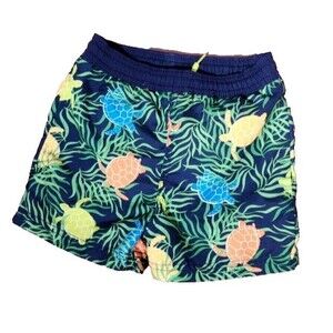 🐢🩳Gymboree Baby Boy 12-18M Colorful Turtle Swim Trunks Hawaii Beach Summer